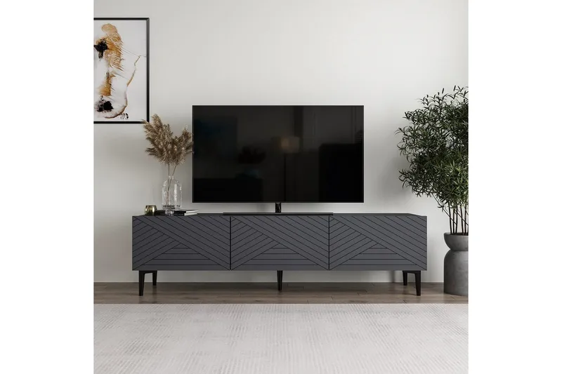 TV-skab Botswana Antracit - Antracit - Møbler - TV borde & mediemøbler - TV-borde