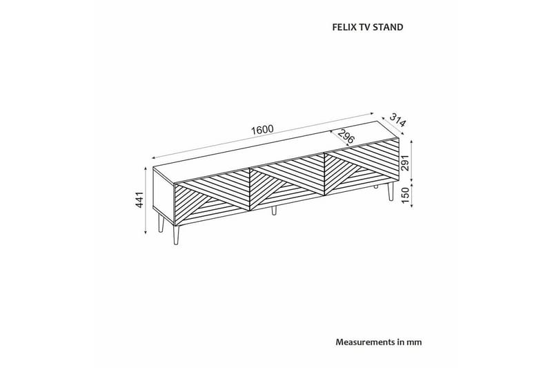 TV-skab Botswana Antracit - Antracit - Møbler - TV borde & mediemøbler - TV-borde
