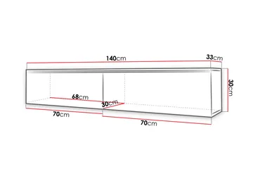 Cuguen Tv-skab 140 cm - Hvid - Møbler - TV borde & mediemøbler - TV-borde