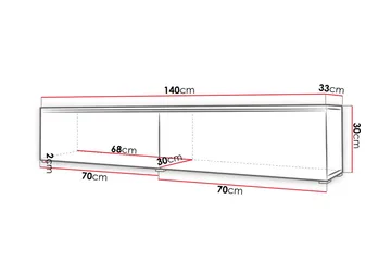 Cuguen Tv-skab 140 cm - Hvid - Møbler - TV borde & mediemøbler - TV-borde