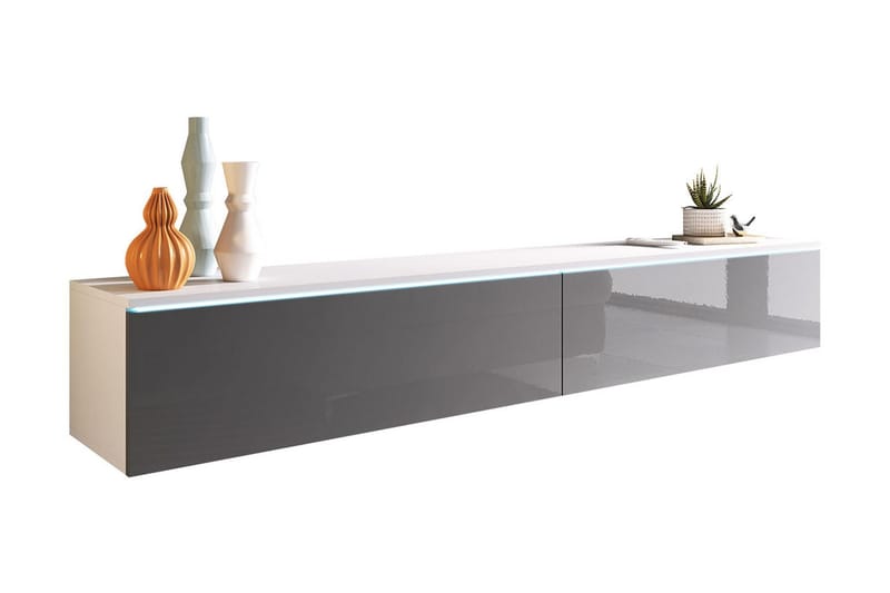 Cuguen Tv-skab 180 cm, Hvid/Grå