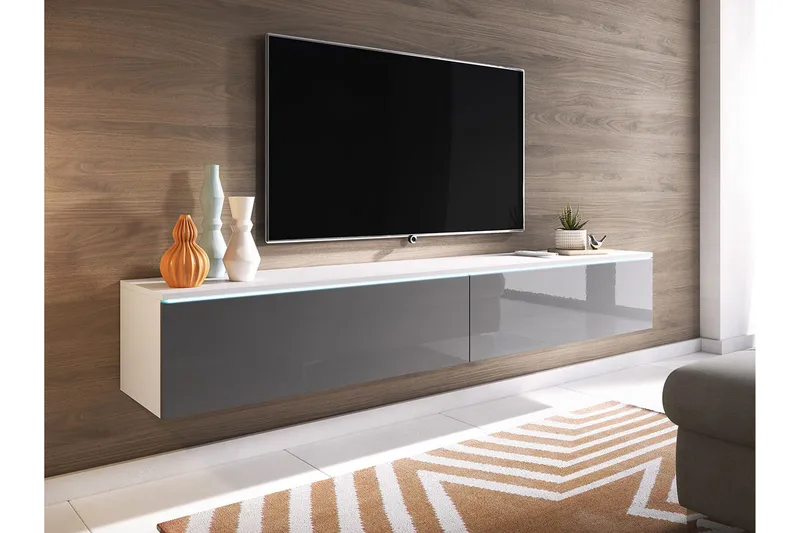 Cuguen Tv-skab 180 cm - Hvid/Grå - Møbler - TV borde & mediemøbler - TV-skab