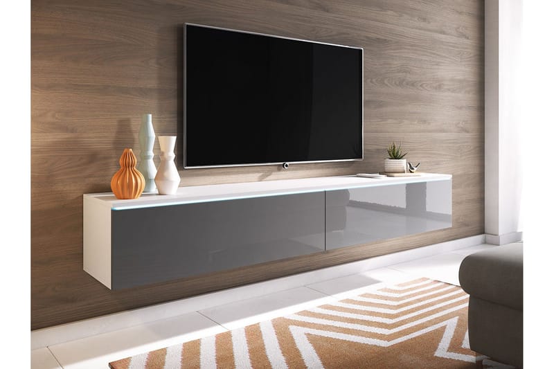 Cuguen Tv-skab 180 cm - Hvid/Grå - Møbler - TV borde & mediemøbler - TV-skab
