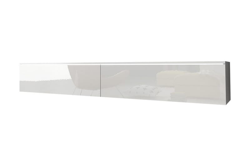Cuguen Væghængt TV-bord med opbevaring 180x32x30 cm - Hvid - Møbler - TV borde & mediemøbler - TV-skab