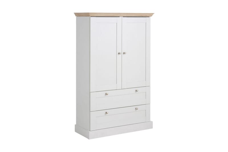 Dareia garderobe 85 cm, hvid/Brun