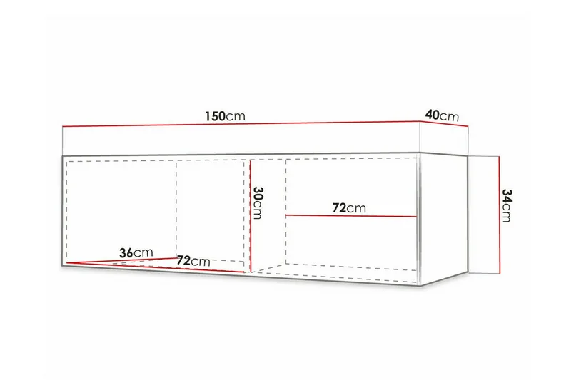 Dunvegan Tv-skåp 150 cm NO_BRAND White - Møbler - TV borde & mediemøbler - TV-borde