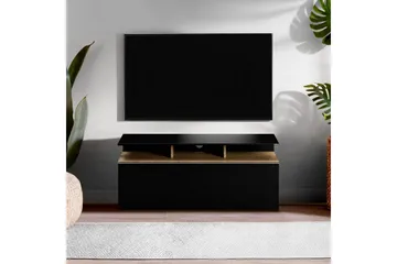 TV-skab Galnor Sort / Valnød - Sort / Valnød - Møbler - TV borde & mediemøbler - TV-borde
