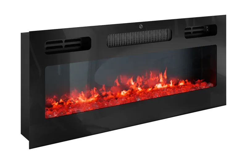 Glenndale TV bord med opbevaring + LED kamin + Belysning 190 cm - Hvid - Møbler - TV borde & mediemøbler - TV-skab