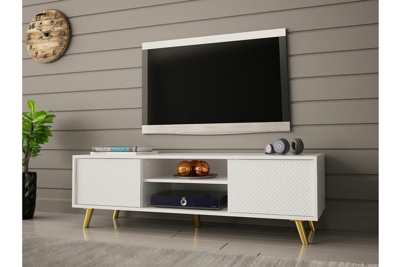 Glenndale TV-skab 140 cm - Hvid - Møbler - TV borde & mediemøbler - TV-skab