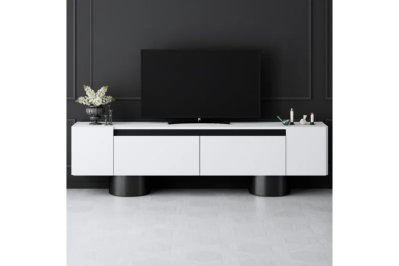 TV-skab Hvid / Sort - Hvid / Sort - Møbler - TV borde & mediemøbler - TV-borde