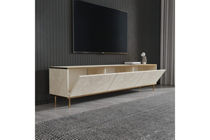 TV-skab Imaj Travertin / Rany - Guld/Taupe - Møbler - TV borde & mediemøbler - TV-borde