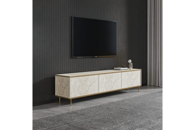 TV-skab Imaj Travertin / Rany - Guld/Taupe - Møbler - TV borde & mediemøbler - TV-borde