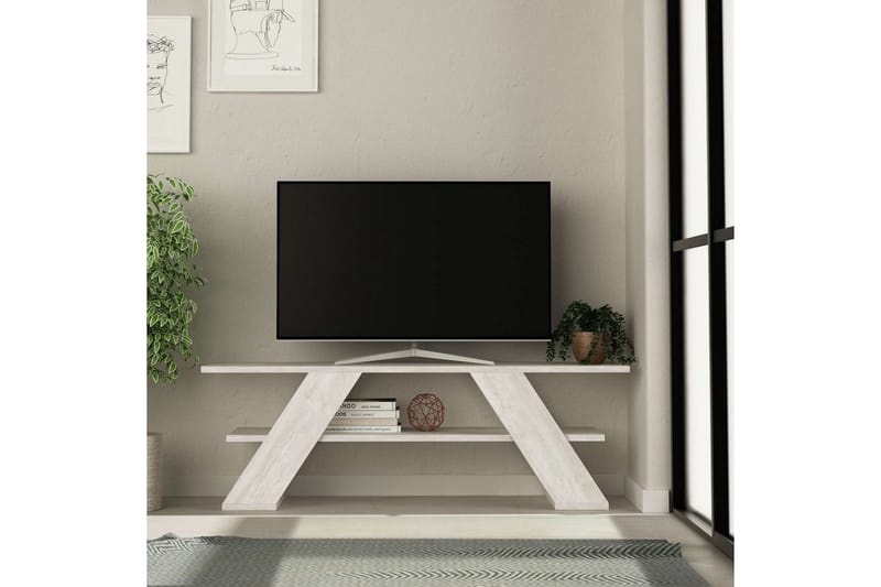 TV-skab Janesh Antik Hvid - Antik Hvid - Møbler - TV borde & mediemøbler - TV-borde