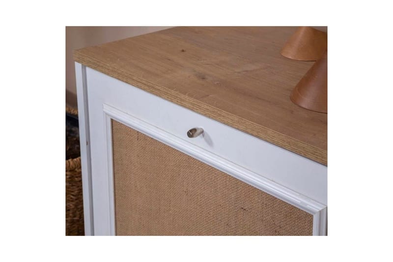 TV-skab Jatinder Hvid / Eg - Natur/Hvid - Møbler - TV borde & mediemøbler - TV-borde