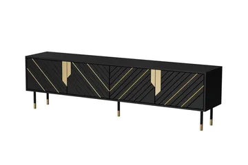 Juniskär TV-Skab 204 cm - Sort - Møbler - TV borde & mediemøbler - TV-borde