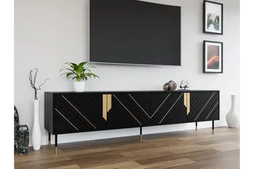 Juniskär TV-Skab 204 cm - Sort - Møbler - TV borde & mediemøbler - TV-borde