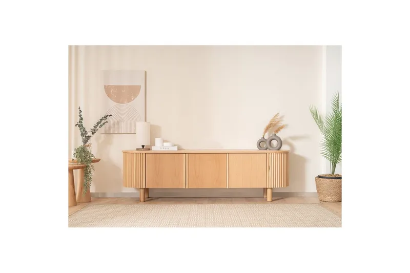 TV-skab Karela Bøg - Lysfarvet træ - Møbler - TV borde & mediemøbler - TV-borde