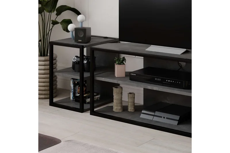 TV-skab Kelinmoor Retro Grå - Retro Grå - Møbler - TV borde & mediemøbler - TV-borde