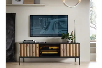 Klinkerville TV-bænk med Belysning 39 cm dyb 56 cm bred - Sort - Møbler - TV borde & mediemøbler - TV-borde