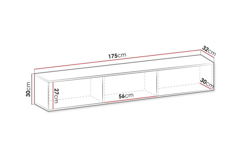 Klinkerville TV-skab 175 cm - Cream - Møbler - TV borde & mediemøbler - TV-skab