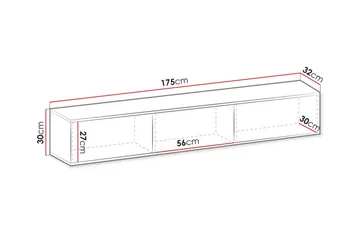 Klinkerville TV-skab 175 cm - Sort - Møbler - TV borde & mediemøbler - TV-borde