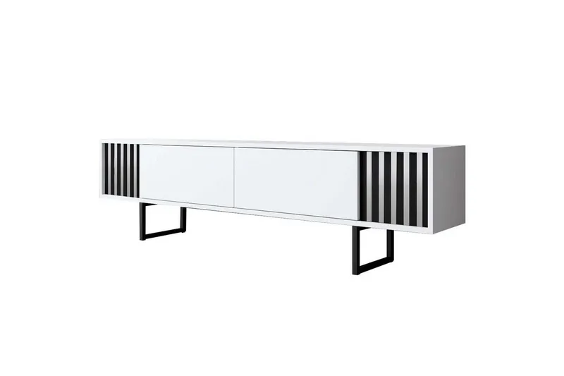 TV-skab Krom Linje Hvid / Sort, Hvid / Sort