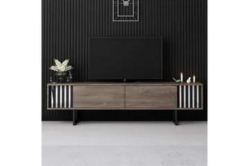 TV-skab Krom Linje Valnød / Sort - Valnød / Sort - Møbler - TV borde & mediemøbler - TV-borde