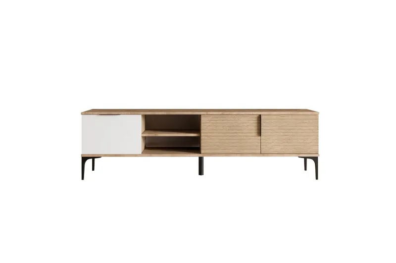 TV-skab Kunar Hvid / Eg, Hvid / Eg