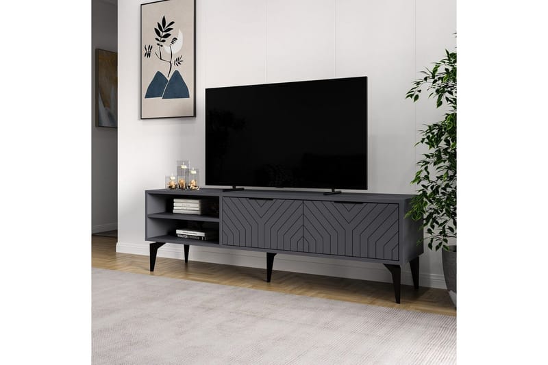 TV-skab Lyven Antracit - Antracit - Møbler - TV borde & mediemøbler - TV-borde