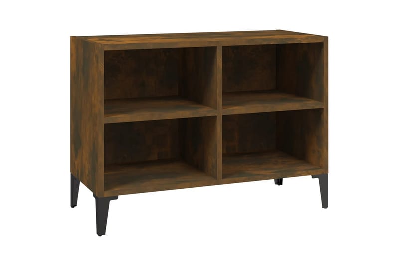 tv-skab m. metalben 69,5x30x50 cm røget eg - Brun - Møbler - TV borde & mediemøbler - TV-borde