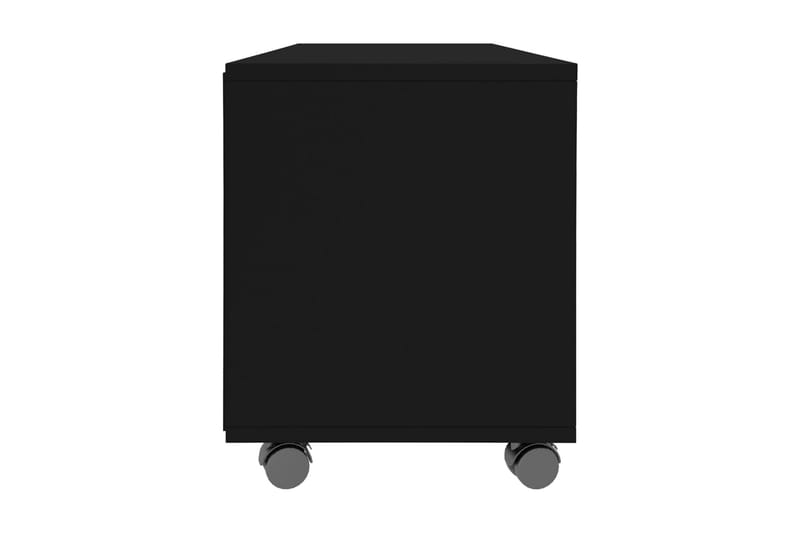 tv-skab med hjul 90 x 35 x 35 cm spånplade sort - TV-borde