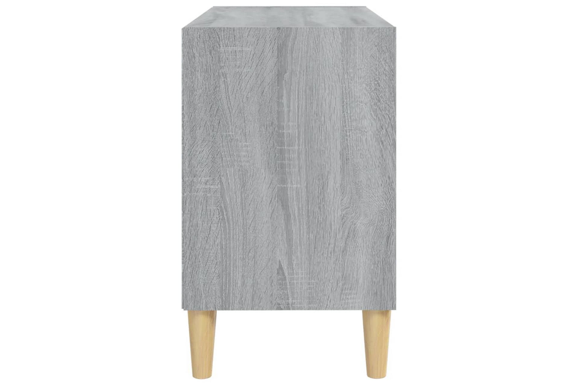 tv-skab med massive træben 69,5x30x50 cm grå sonoma-eg - Grå - Møbler - TV borde & mediemøbler - TV-borde
