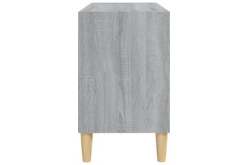 tv-skab med massive træben 69,5x30x50 cm grå sonoma-eg - Grå - Møbler - TV borde & mediemøbler - TV-borde