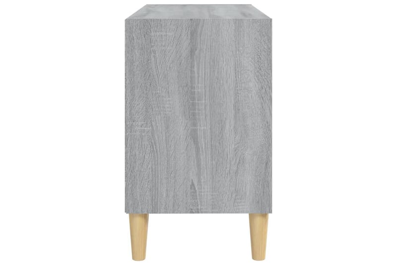 tv-skab med massive træben 69,5x30x50 cm grå sonoma-eg - Grå - Møbler - TV borde & mediemøbler - TV-borde