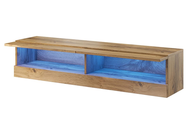 Narbonne Tv-skab 180 cm Blå LED - Natur/Sort - Møbler - TV borde & mediemøbler - TV-skab