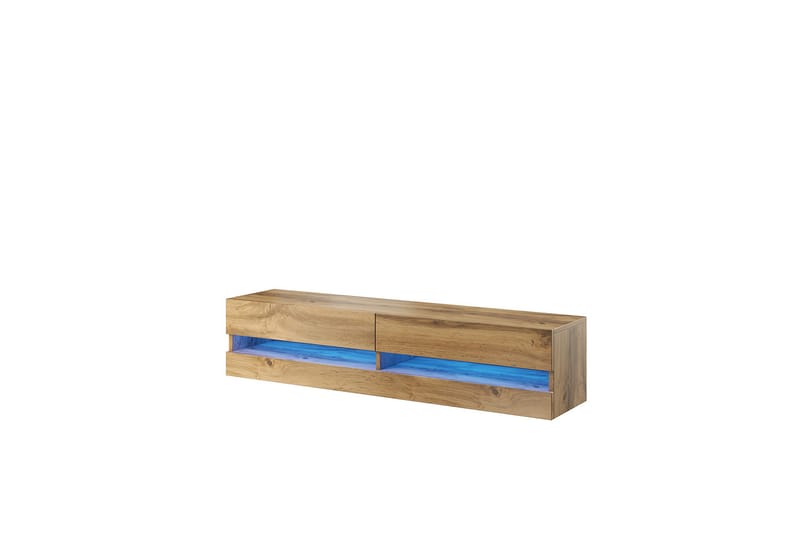 Narbonne Tv-skab 180 cm Blå LED - Natur/Sort - Møbler - TV borde & mediemøbler - TV-skab