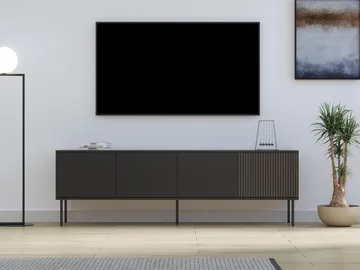 tv-skab Notte Sort, valnød - Sort, valnød - Møbler - TV borde & mediemøbler - TV-borde
