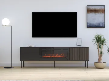 tv-skab Notte Sort, valnød - Sort, valnød - Møbler - TV borde & mediemøbler - TV-borde