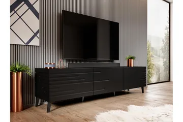 Novaj Tv-skab 155 cm - Sort - Møbler - TV borde & mediemøbler - TV-borde