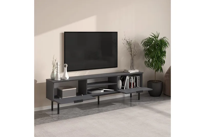 TV-skab Ranjit Antracit - Antracit - Møbler - TV borde & mediemøbler - TV-borde