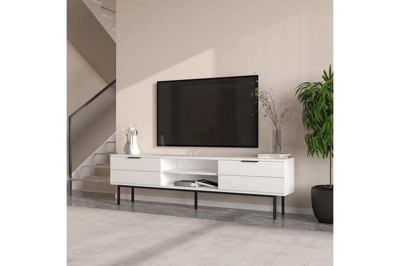 TV-skab Ranjit Hvid - Hvid - Møbler - TV borde & mediemøbler - TV-borde