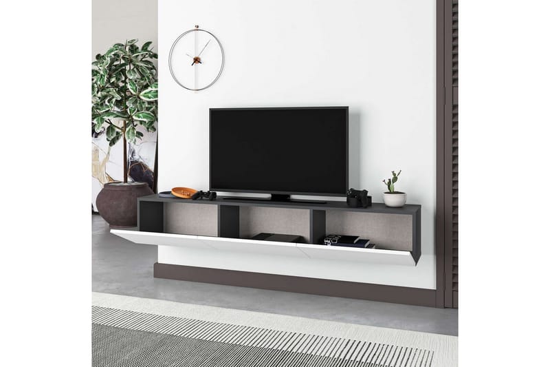 TV-skab Rasab 180 Antracit / Hvid - Antracit / Hvid - Møbler - TV borde & mediemøbler - TV-borde
