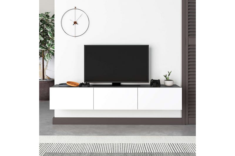 TV-skab Rasab 180 Antracit / Hvid - Antracit / Hvid - Møbler - TV borde & mediemøbler - TV-borde