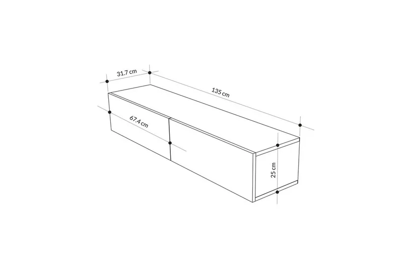TV-skab Rasab Sudamal Eg / Hvid - Sudamal Eg / Hvid - Møbler - TV borde & mediemøbler - TV-borde