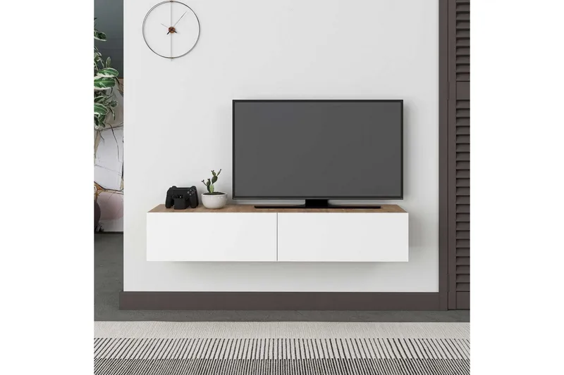 TV-skab Rasab Sudamal Eg / Hvid - Sudamal Eg / Hvid - Møbler - TV borde & mediemøbler - TV-borde