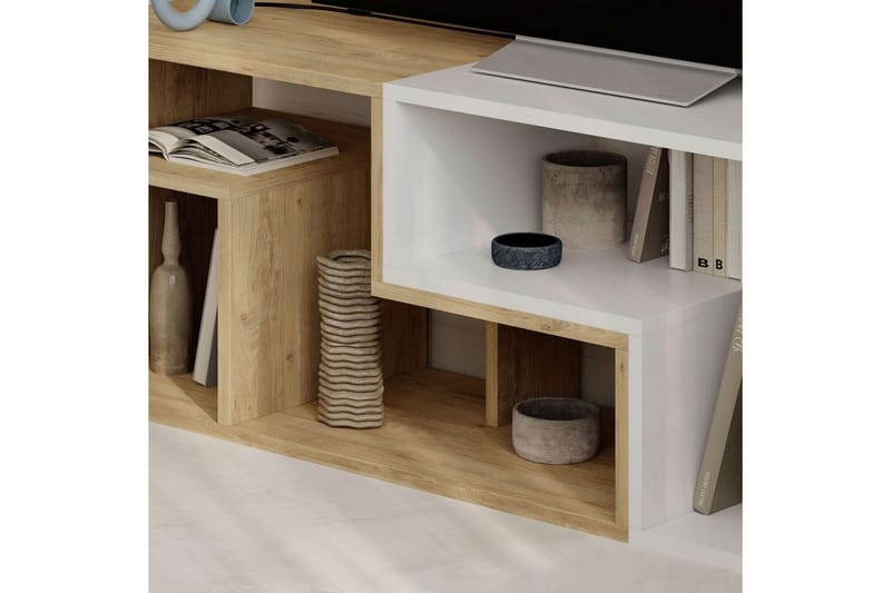 TV-skab Ravena Sudamal Eg / Hvid - Sudamal Eg / Hvid - Møbler - TV borde & mediemøbler - TV-borde