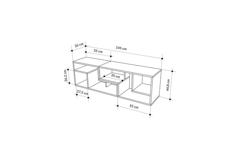 TV-skab Ravena Sudamal Eg / Hvid - Sudamal Eg / Hvid - Møbler - TV borde & mediemøbler - TV-borde