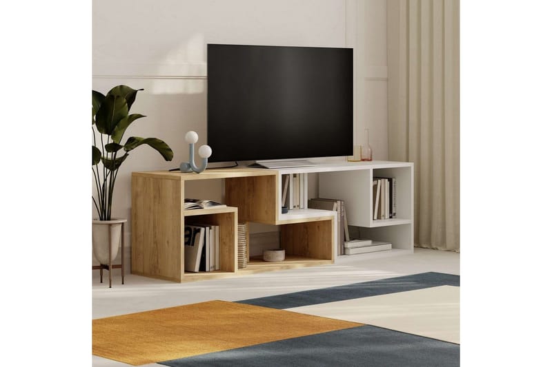 TV-skab Ravena Sudamal Eg / Hvid - Sudamal Eg / Hvid - Møbler - TV borde & mediemøbler - TV-borde