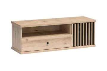 Rosehall Gulvstående Tv-bord 124 cm med Opbevaring i Eg - Beige - Møbler - TV borde & mediemøbler - TV-borde