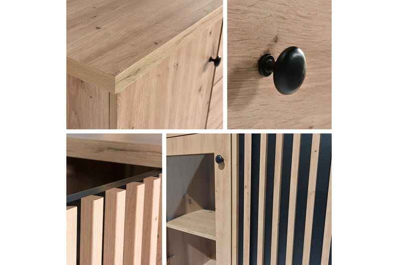 Rosehall Tv-skåp 124 cm Black - Møbler - TV borde & mediemøbler - TV-skab